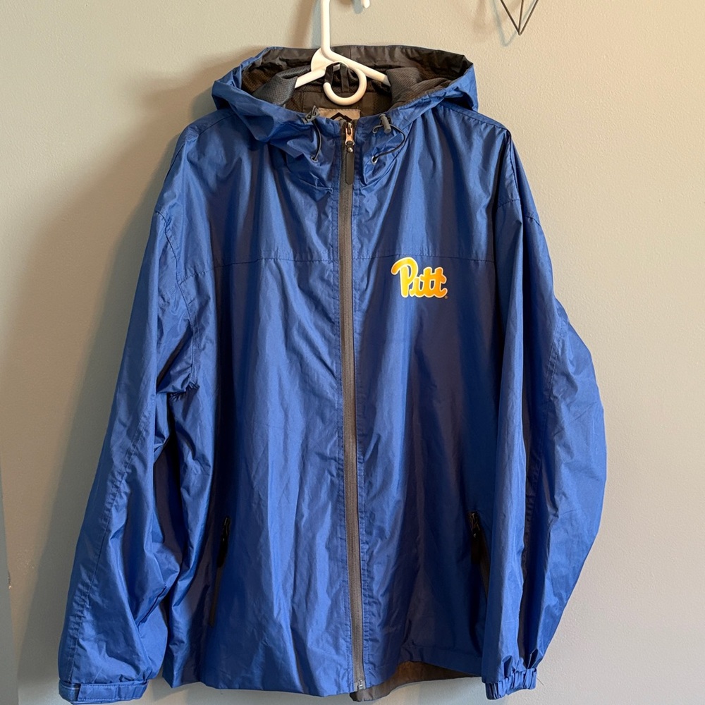 Pitt Blue Hooded Windbreaker Jacket